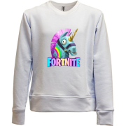 Детский свитшот без начеса с единорогом "fortnite"