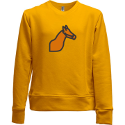 Дитячий світшот без начісу з минималистичний конем