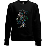 Детский свитшот без начеса с силуэтом тигра (Н)