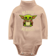 Детское боди LSL Baby Yoda No coffee No work
