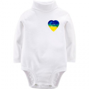 Дитячий боді LSL "I love Ukraine" на серці (міні)