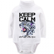 Детское боди LSL с леопардом Keep calm & dont eat after 6 pm
