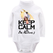 Дитячий боді LSL з конем Keep calm and be positive
