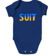 Детское боди Suit (желто-голубой)