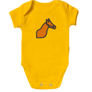 Дитячий боді з минималистичний конем