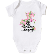 Дитячий боді з квітковим конем We are young