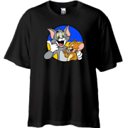 Футболка Oversize "Том и Джерри патриоты"