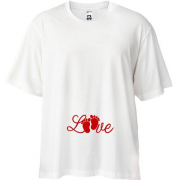 Футболка Oversize для беременных Love my Baby (Вышивка)