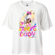 Футболка Oversize с лошадью Sweet baby