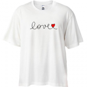 Футболка oversize з написом "Love"