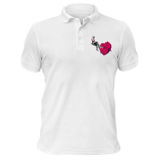 Чоловіча футболка-поло "Харлі Квін і розбите серце"