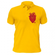 Чоловіча футболка-поло "Серце з котиків"