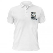 Чоловіча футболка-поло crazy cat