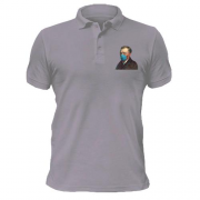 Чоловіча футболка-поло з Ван Гогом у масці (мистецтво карантину)