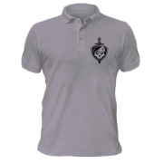 Чоловіча футболка-поло з армійською емблемою "Череп та щит"