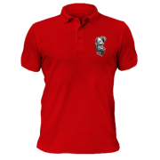 Чоловіча футболка-поло з бійцем ЗСУ "Воля або смерть"