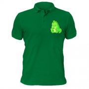Чоловіча футболка-поло з добрим зеленим драконом