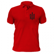 Чоловіча футболка-поло із гербом ОУН на грудях (Вишивка)