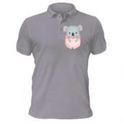 Чоловіча футболка-поло з коалою в кишені