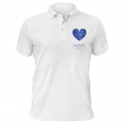 Чоловіча футболка-поло з серцем "Home  Дніпро"
