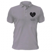 Чоловіча футболка-поло з серцем "Home Маріуполь"