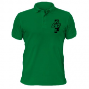 Чоловіча футболка-поло із силуетом персонажа Minecraft