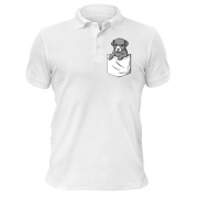 Чоловіча футболка-поло з собачкою в кишені