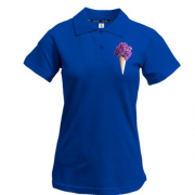 Жіноча футболка-поло з квітковим морозивом
