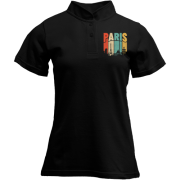 Футболка с воротником стойкой Paris Retro