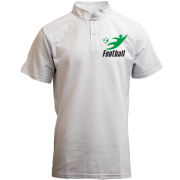 Чоловіча поло з коміром стійкою з принтом "Мій футбол"