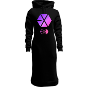 Жіноча толстовка-плаття EXO (рожевий логотип)