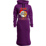 Женская толстовка-платье с Томом и Джерри "Merry Christmas"