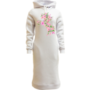 Женская толстовка-платье с цветочной лошадью