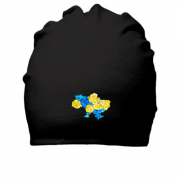 Бавовняна шапка Мапа України з акварельних квітів