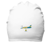 Бавовняна шапка з літаком "Ukrainian air force"