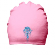 Бавовняна шапка з синьою медузою