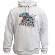 Худи без начісу зі злим динозавром