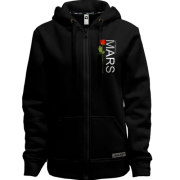 Жіноча толстовка на блискавці 30 секунд до марса з трояндою