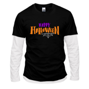 Лонгслів Комбі Happy Halloween (напис)