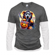 Комбинированный лонгслив Крик с тыквой Halloween