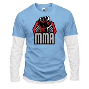 Комбинированный лонгслив MMA (Кулак)