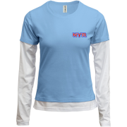 Комбинированный лонгслив New York Rangers (Вышивка)