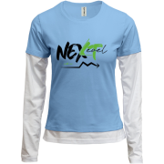Комбинированный лонгслив Next Level with me