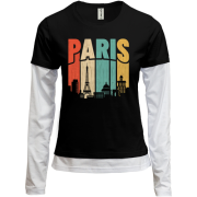 Комбинированный лонгслив Paris Retro