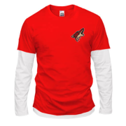 Комбинированный лонгслив Phoenix Coyotes (Вышивка)