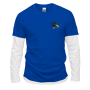 Комбинированный лонгслив San Jose Sharks (Вышивка)