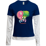 Жіночий лонгслів Комбі Vegetables and meat are friends