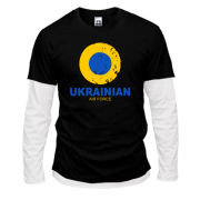 Комбинированный лонгслив "Ukrainian air force"