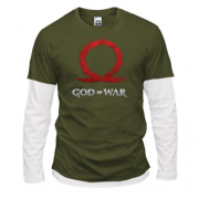 Комбинированный лонгслив с лого "God of War"