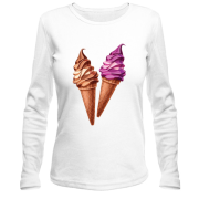 Жіночий лонгслів Ice Cream Couple
